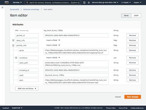 AWS DynamoDB Interface_AWS Dashboard Screenshot