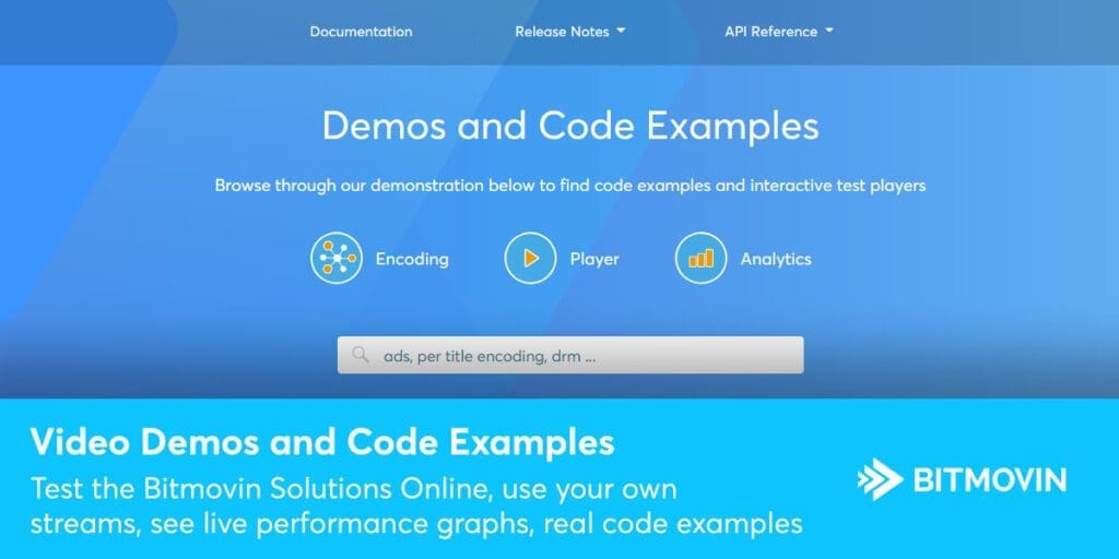 Demo and code examples for the bitmovin video infrastructure