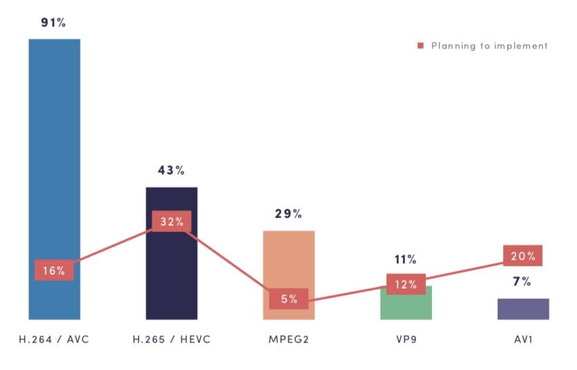 Multi-Codec Usage-Bitmovin Vid Dev Report 2019 Graph